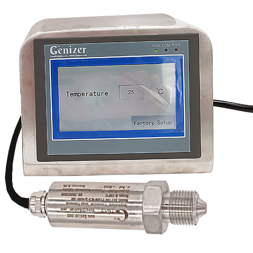 Электронный датчик-монитор температуры для применения с приборами высокого давления